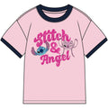 Stitch Angel Script Short Sleeve Top