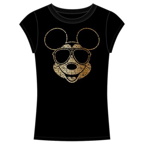 Mickey Text Short Sleeve Top