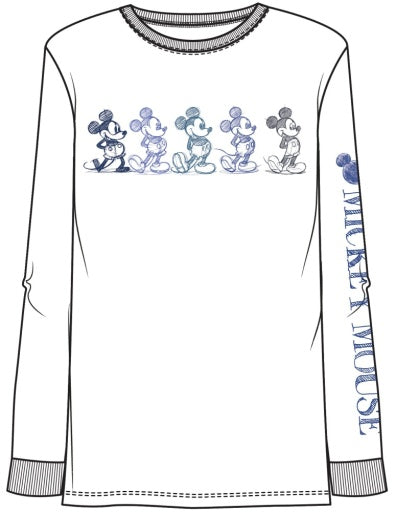 Mickey Mouse Colorful Ls Long Sleeve Top