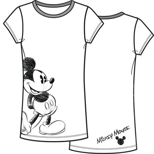 Mickey Sketch Short Sleeve Top
