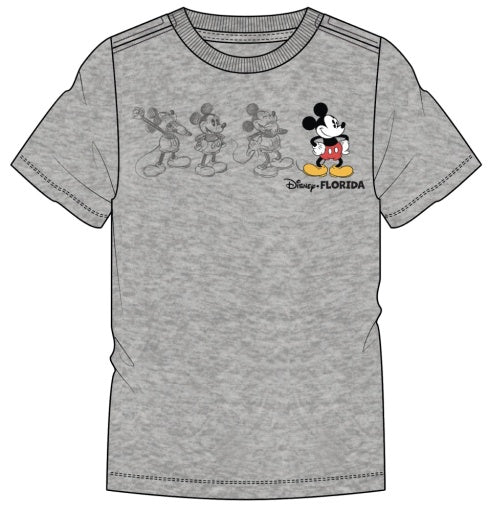 3 Sketchy Mickey Short Sleeve Tee